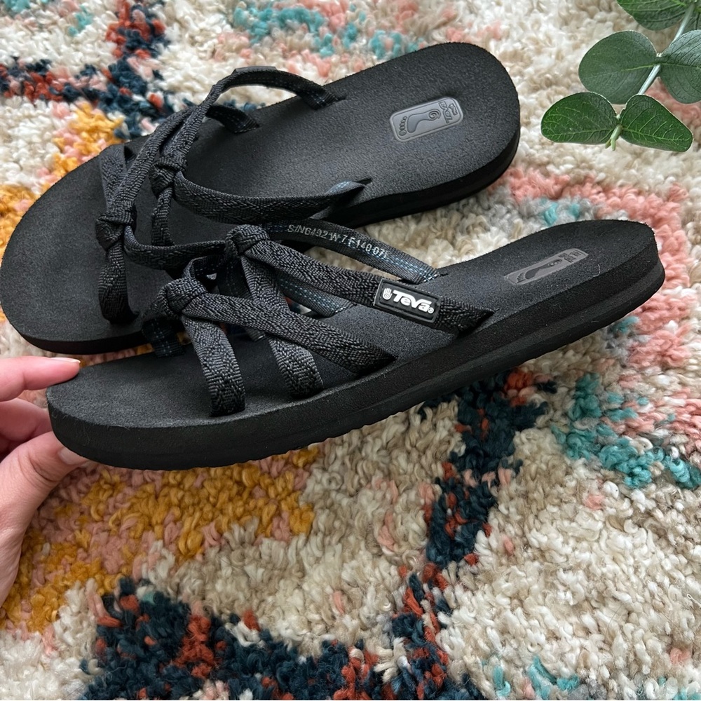 COPY - Teva • Black Slide Sandals Cushioned • Size 7